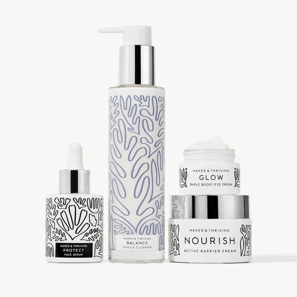 Gentle Skin Set with cleanser, serums and cream for sensitive skin